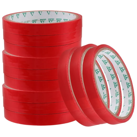 OUNONA 12Pcs Convenient Red Packing Tying Tape for Various Package Sizes with Excellent Adhesion