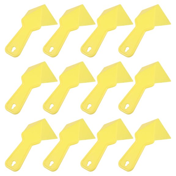 OUNONA 12Pcs Drywall Corner Scraper Yellow Plastic Internal Angled Corner Trowel for Home Wall Maintenance