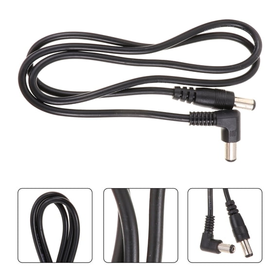 OUNONA 12Pcs Electric Guitar Pedal Accessory Power Cord Sturdy Anti Scratch Black