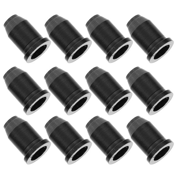 OUNONA 12Pcs Electric Guitar Black String Ferrules with Wear Resistant Coating for Sound Reliability