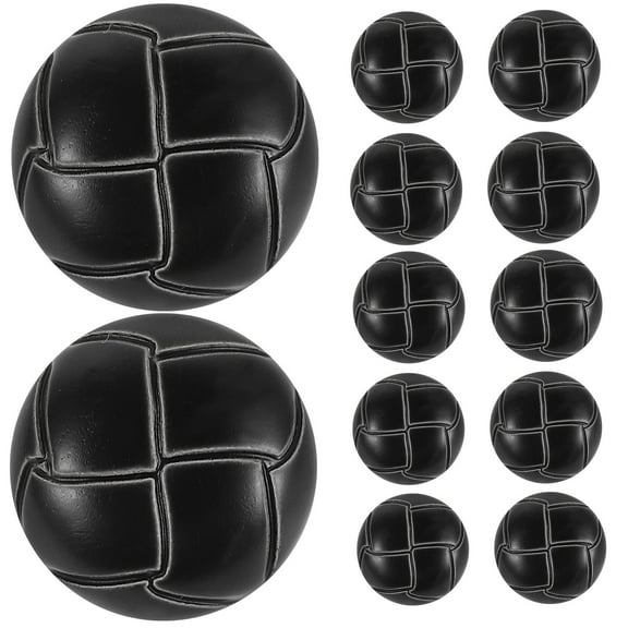 OUNONA Football Buttons Football Buttons Black Plastic 12Set for Fan Gear