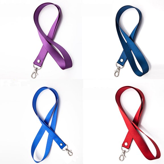 OUNONA 12Pcs Mixed Color Neck Strap Lanyard for Holder with Clip Suitable for Id Badge