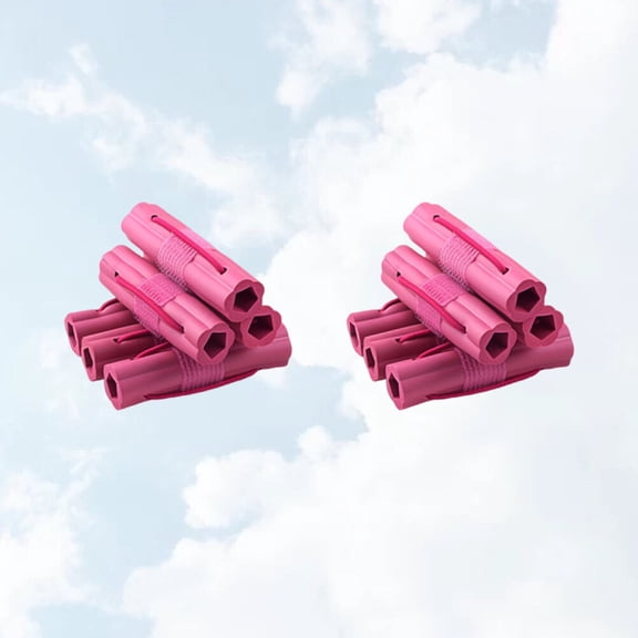 OUNONA 12Pcs Rosy Curling Hair Stick Sponge Roller Convenient Hairdressing Tool