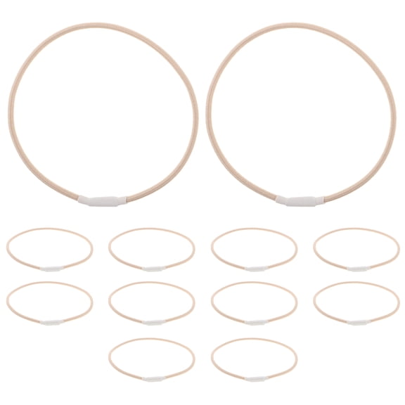 OUNONA Beige Microphone Shock-Absorbing Bands for Boom Mic Setups Outdoors 12Pcs