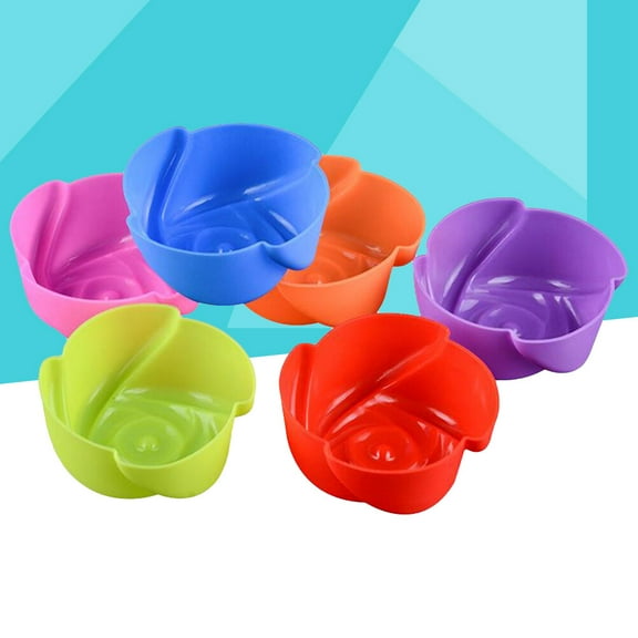 OUNONA 12Pcs Non Stick Silicone Candy Mold for Kitchen Use Assorted Colors Flexible and Recyclable