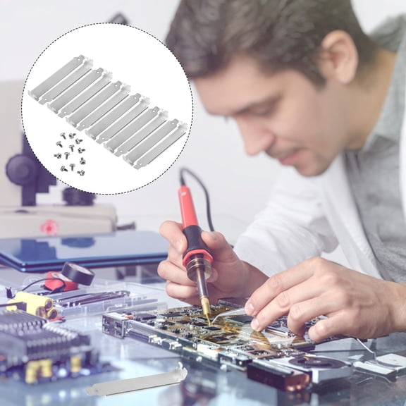 OUNONA Computer Case PCIe Cover Computer Slot Covers Iron 12-Pcs Back to School