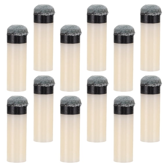 OUNONA 12Pcs Pool Cue Tips Replacement Kit Screw on Plastic Billiard Supplies for Easy Install