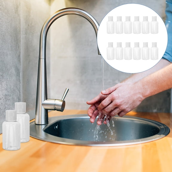 OUNONA 12Pcs Travel Sample Bottle White Round Leak Proof Container for Cosmetic Users Convenience