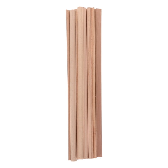 OUNONA 12 Pieces Unfinished Natural Wood Decorative Trim Molding, Cabinet Door Edging for Kitchen Wall Borders and Home Decor