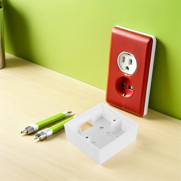 OUNONA 12Pcs White Flush Mount Deep Junction Box for Home Wall Switch Installation