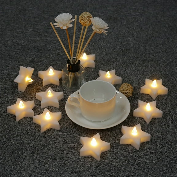 OUNONA 12Pcs White LED Candle Lamp Flameless Electronic Candle for Party Decor and Romantic Atmosphere