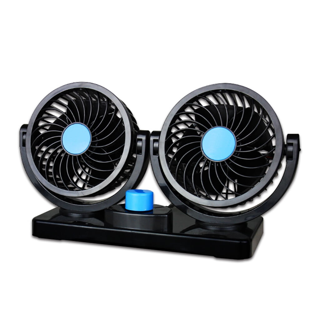 12V USB Car Air Cooling Fan - 360° Rotatable, 2-Speed Adjustable & Quiet (4 Inch)