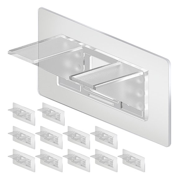 NUOLUX DIY Cabinet Pegs Acrylic Shelf Supports Holders White 12pcs
