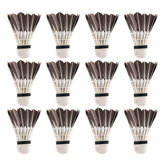 OUNONA 12pcs Advanced Shuttlecocks with Great Stability and Durability Sports Hight Training Badminton Shuttlecocks (Black)