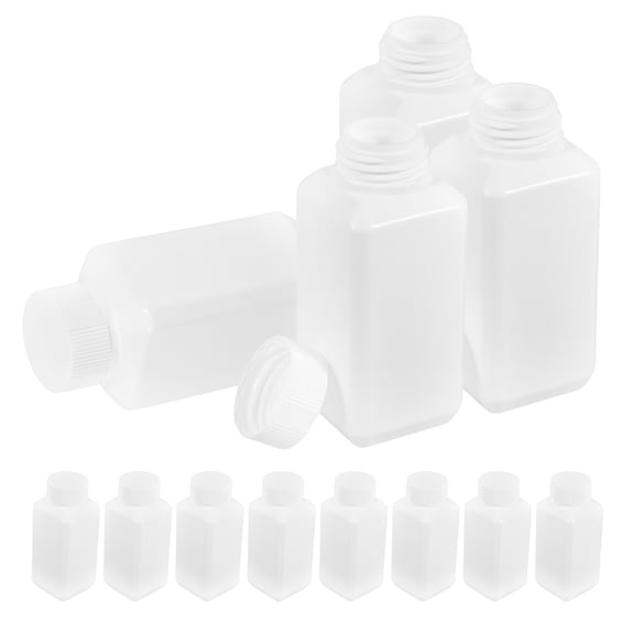 NUOLUX Plastic Sample Bottle Reagent Bottles Transparent Hdpe 12Pcs