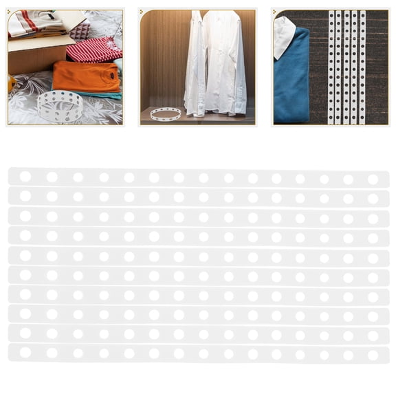 OUNONA 12-Pack Transparent Plastic Hanger Strips for Connecting Clothes Hangers and Home Organization