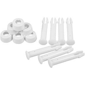 NUOLUX Sturdy Pool Tool Set, White PVC, Gym, Easy Install, No Tools, 12Pcs