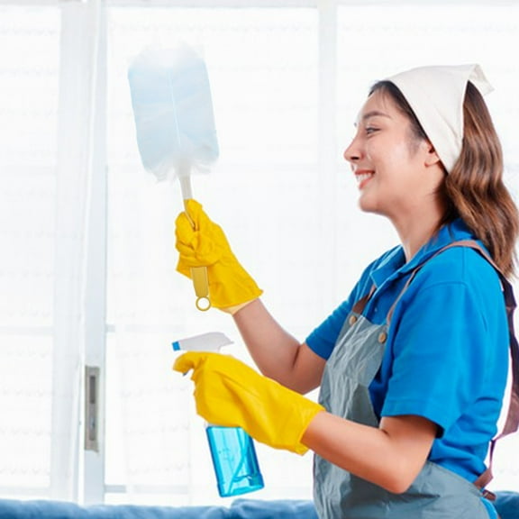 OUNONA 13pcs Disposable Electrostatic Duster Refills for Home Cleaning with Reusable Handle Ideal for