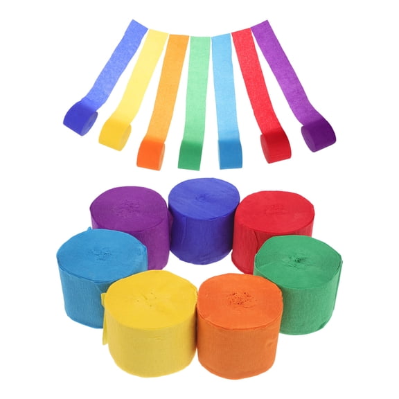 OUNONA Assorted Color Paper Streamers, Ideal for Birthday and Wedding Decorations