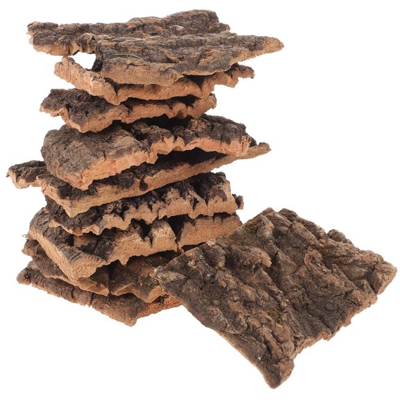 OUNONA 14Pcs Snake Logs and Tree Bark for Reptile Tank Habitat with Coffee Natural Ledge Background
