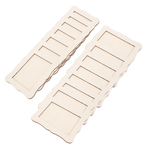 OUNONA 15 Pcs Blank Wooden Picture Frame European Style Mural Stickers