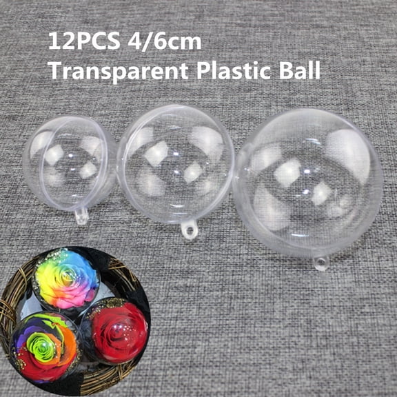 OUNONA 15 Pcs Clear Acrylic Plastic Balls 5.00X5.00X5.00CM