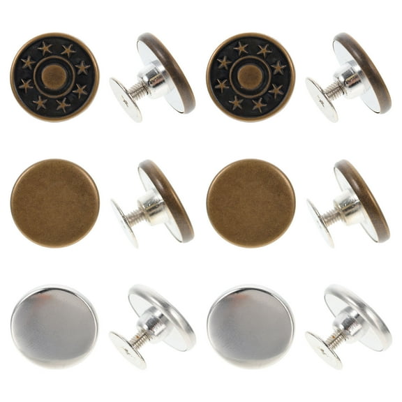 OUNONA 15 Pcs Extra Large Buttons Detachable Waistband Jean Replacement Kit