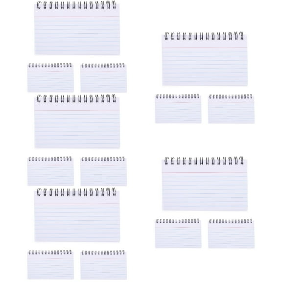 OUNONA 15 Pcs  Small Notepad Index Cards with Ring Memo Pads Spiral Notebook Pocket Plan Notepads
