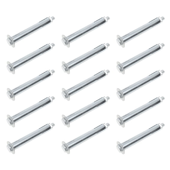 OUNONA 15 Pcs Speeds Ground Lock Screw Masonry 9.50X2.00X2.00CM Silver