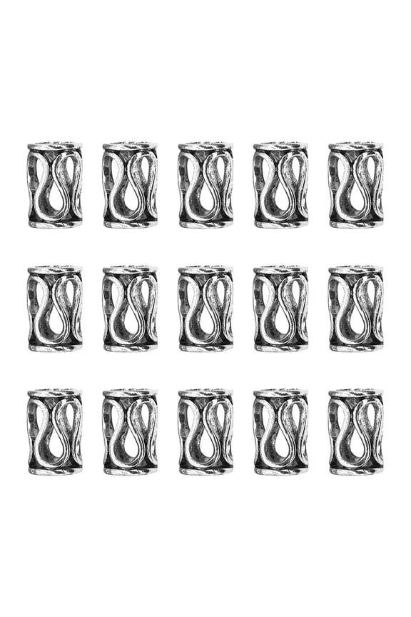 15 Pieces Hair Braid Cuffs Hollow-Out Dreadlock Jewelry Accessories for Styling and Hair Decoration