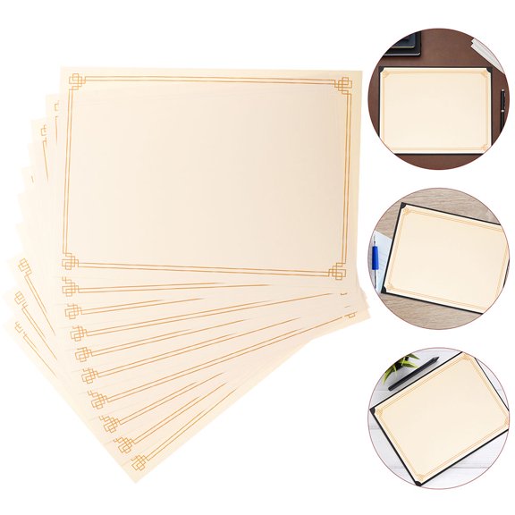 OUNONA 15 Sheets Blank Certificate Paper for Printing School Awards Certificate Paper A4 Diploma Paper Writable Printable Paper for Recognition Documents (A4)