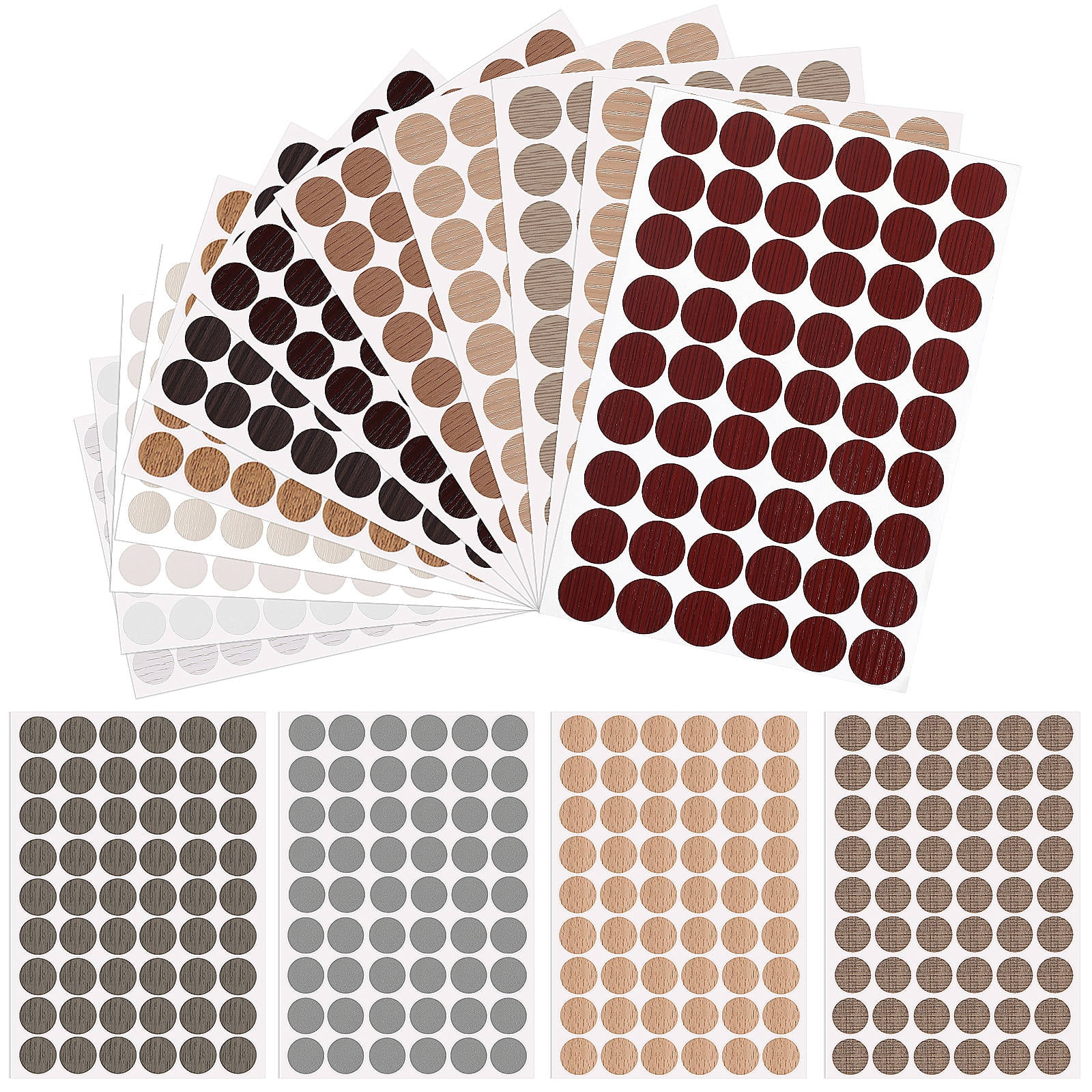 Hole Sticker OUNONA 15 Sheets Screw Hole Covers Stickers Furniture Masonry - Walmart.com