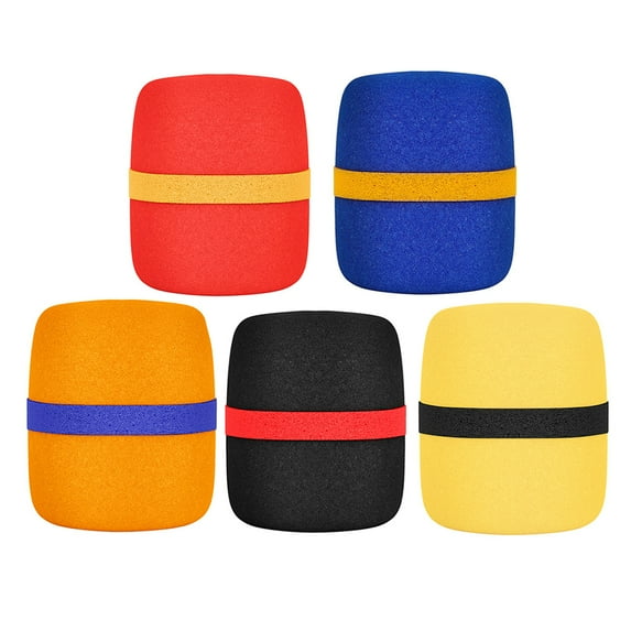 OUNONA 15 pcs  Thickened Microphone Protectors Mic Sponge Protective Covers (Assorted Color)