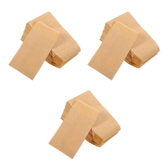 OUNONA 150 PCS  Small Kraft Paper Envelopes Packets Envelopes Self Adhesive Sealing Saving Envelopes for Storage Envelopes for Collection Vegetable Plants
