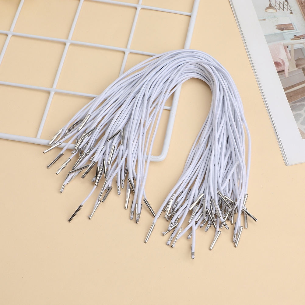 OUNONA 150pcs Barbed Elastic Cords With Metal Ends Stretch Loops For ...