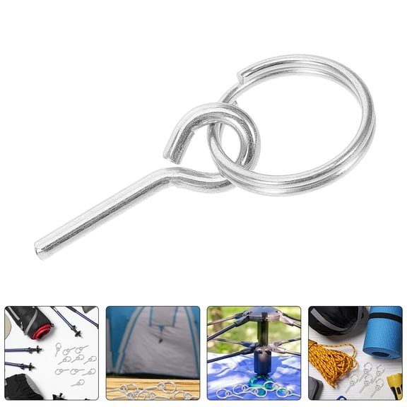 OUNONA 15Pcs Canopy Tent Accessories Plated Silver Tent Pole Replacement Parts for Easy Outdoor Assembly