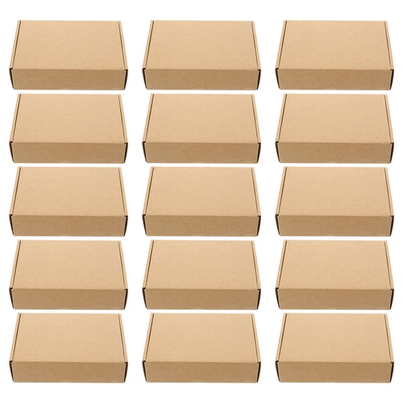 OUNONA 15 Count Kraft Cardboard Mailer Boxes, Crush Resistant Shipping Boxes for Flower Bouquet Packaging, Mother's Day