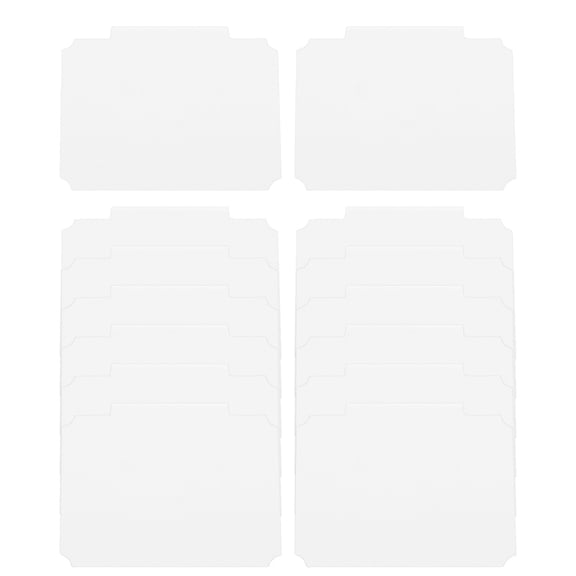 OUNONA 15Pcs Plastic Clip on Basket Labels White Removable Tags for Pantry Container Organization