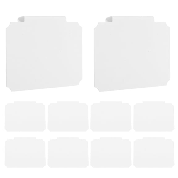 OUNONA 15Pcs White Plastic Basket Label Clips for Storage Bins Removable Detachable Tags