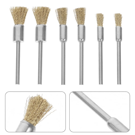 OUNONA 15Pcs Copper Wire Grinding Brush for Cleaning and Removing Burrs