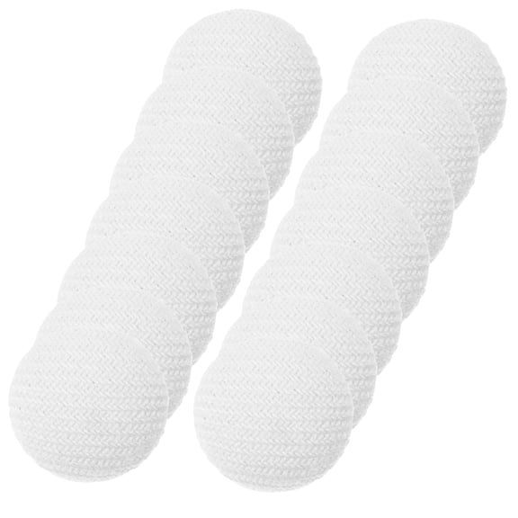 OUNONA 15Pcs Fabric Covered Buttons for Tailors and DIY Crafters White Alloy