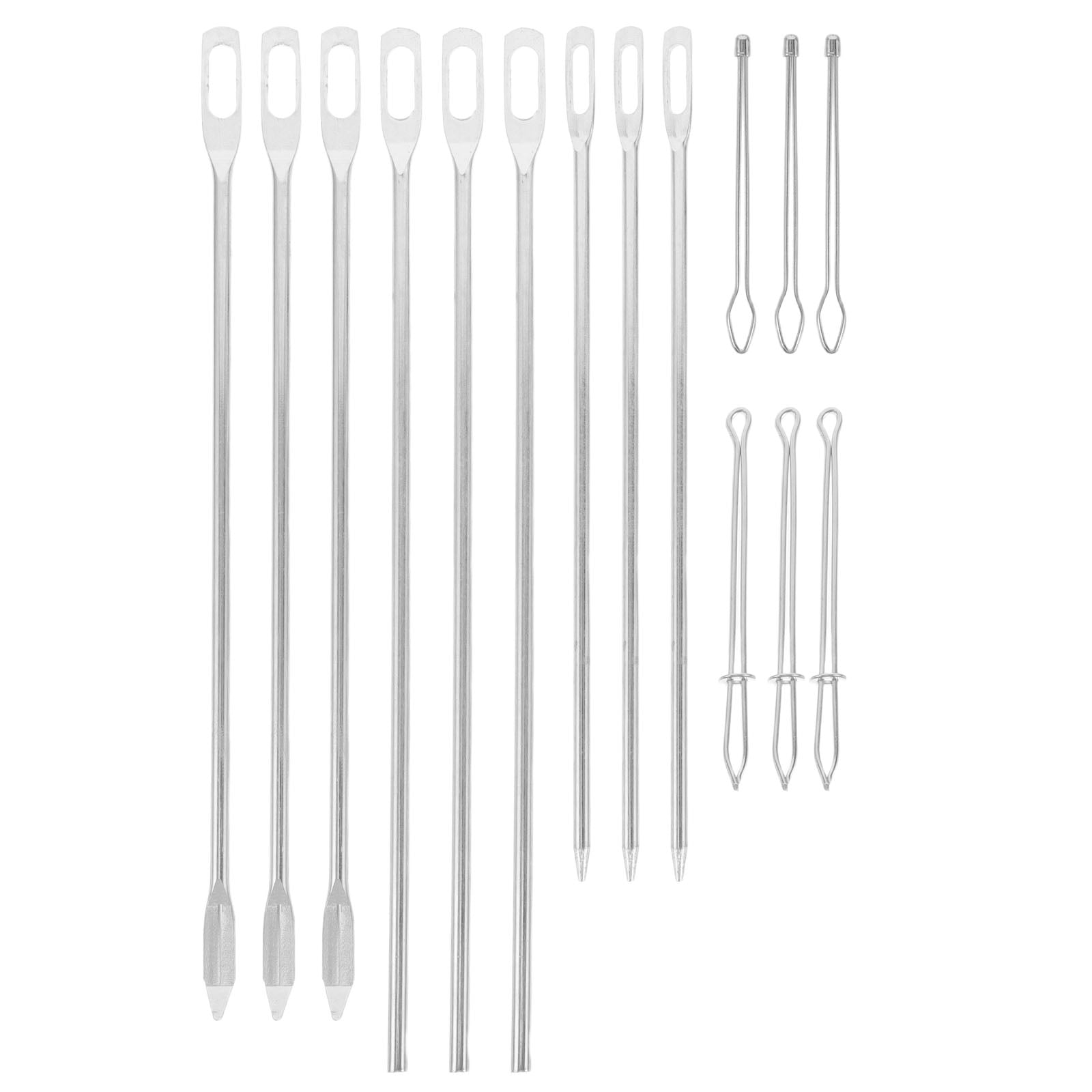 OUNONA 15-Piece Metal Drawstring Threader Set for Hoodies, Pants, Elastic Band Replacement & Sewing Accessories Kit