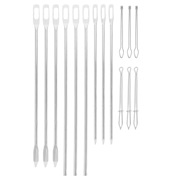 OUNONA 15-Piece Metal Drawstring Threader Set for Hoodies, Pants, Elastic Band Replacement & Sewing Accessories Kit