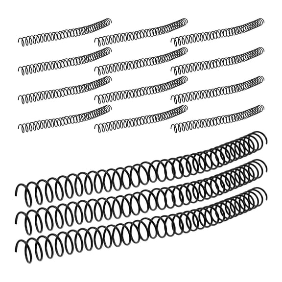 OUNONA 15Pcs Plastic Coil Binding Spines for Office Use with Smooth Finish Spiral Binder Rings