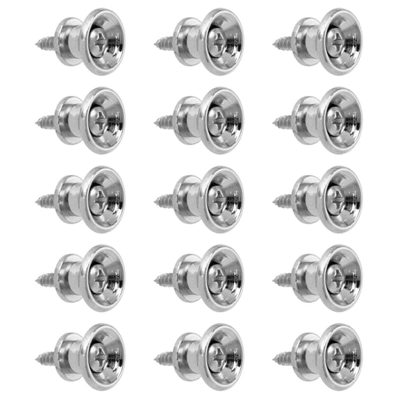 OUNONA 15Pcs Instrument Safe Lock Guitar Strap Fixators Metal Non Deformable Strap Button Pegs