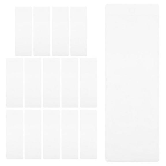 OUNONA 15pcs Clear Plastic Bookmark Sleeves For Photo Protection DIY Crafting Bookmark Holder Bookmark Protectors Blank Bookmark Covers