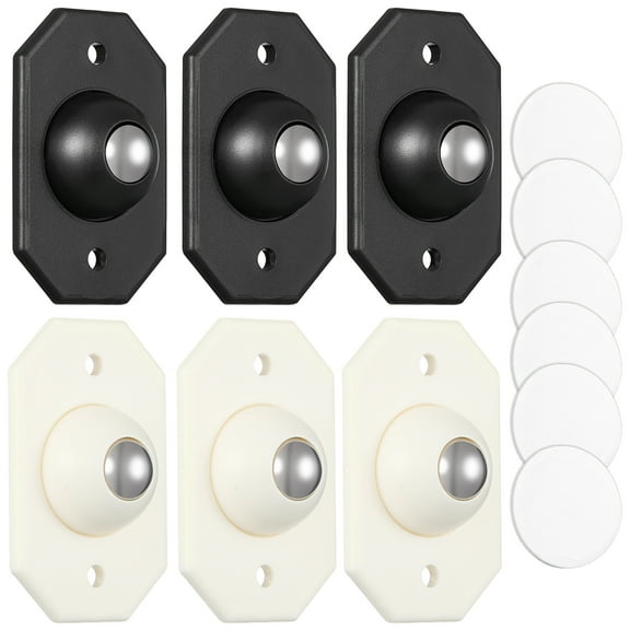 OUNONA  16 Pcs Household Adhesive Universal Mini Caster Wheels Area Rugs Office