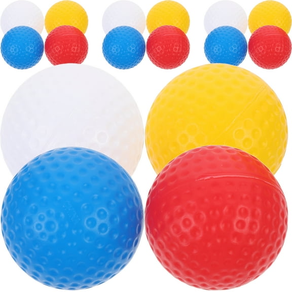 OUNONA 16Pcs Colored Golf Balls Made of Durable Plastic for Professional Golf Practice