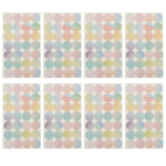 OUNONA 16 Sheets Small Clear Protective Sticker Label Reinforcement Rings Paper