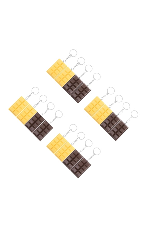 16 pcs  Realistic Chocolate Model Keychains For Valentine Day Decoration Dessert Block Keychains For Backpacks And Party Favors